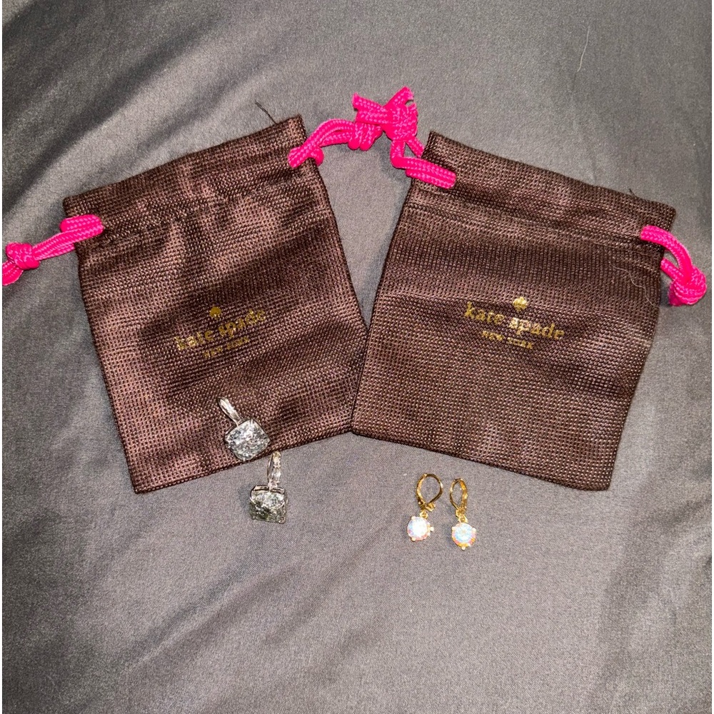 Kate spade earrings lever back glitter sparkle